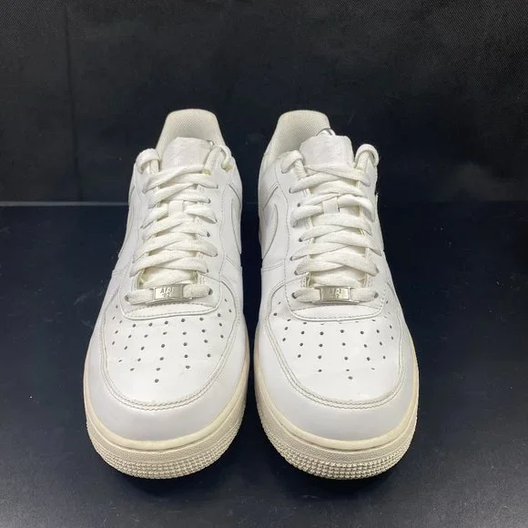 Nike Air Force 1 AF1 Leather Sneaker 31822-111 White Shoes Men Sz 10 - Picture 5 of 9